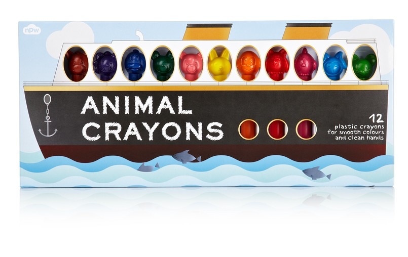 Pack de 12 crayons animaux